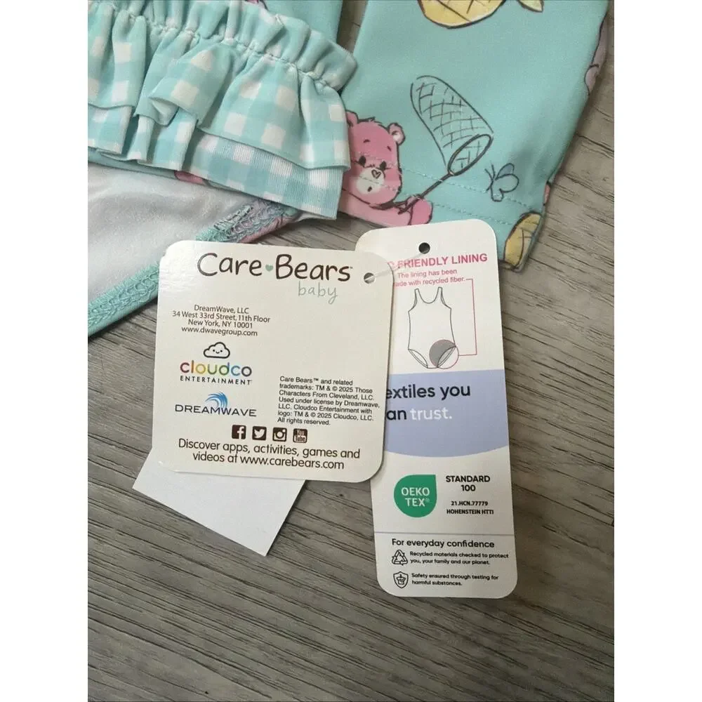 Care Bears Baby Girl One Piece Swimsuit 0-3 Months Blue